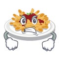 Angry pasta in the a mascot shape