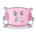 Angry pillow character cartoon style