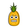 Angry pineapple cartoon character emote