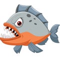 Angry piranha cartoon