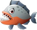 Angry piranha cartoon