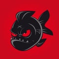 Angry piranha clipart