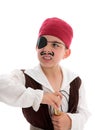 Angry pirate holding a scope Royalty Free Stock Photo