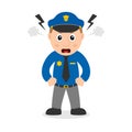 Angry Policeman Cartoon Character