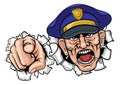 Angry Policeman Police Officer Cartoon