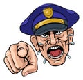 Angry Policeman Police Officer Cartoon