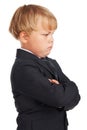 Angry preschooler boy Royalty Free Stock Photo