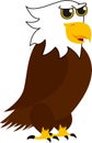 Angry and proud bald eagle cartoon