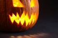 Angry pumpkin with big teeth Royalty Free Stock Photo