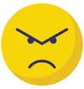 angry, rage Vector Isolated Icon which can easily modify or edit