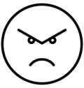 angry, rage Vector Isolated Icon which can easily modify or edit