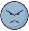 angry, rage Vector Isolated Icon which can easily modify or edit