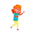 angry redhead girl fighting with brother at home cartoon vector