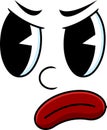 Angry Retro Cartoon Face Expression With Raised Eyebrows And Frown Royalty Free Stock Photo