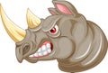 Angry rhino cartoon character