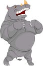 angry rhino cartoon