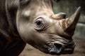 Angry rhinoceros. lose the rhinoceros portrait. Ai generative