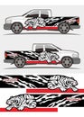 Angry roaring tribal tiger graphics decal designs for truck and van