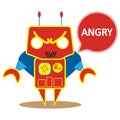 angry robot. Vector illustration decorative design Royalty Free Stock Photo