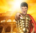 Angry roman legionary soldier Royalty Free Stock Photo