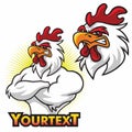 Angry Rooster Mascot Logo Set Premium Vector Collection Cartoon Illustration Pack Royalty Free Stock Photo