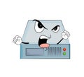 Angry Router cartoon