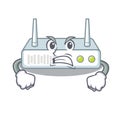 Angry router isolated with in the mascot