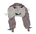 Angry russian fur hat cartoon