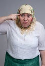 Angry Russian woman Royalty Free Stock Photo