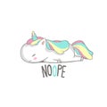 Angry Sad Unicorn Lies Say Nope Poster Design