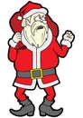 Angry Santa Claus shaking his fist