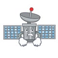 Angry satelite mascot cartoon style Royalty Free Stock Photo
