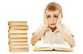 Angry schoolboy with learning difficulties Royalty Free Stock Photo