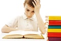 Angry schoolboy with learning difficulties Royalty Free Stock Photo
