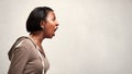 Angry screaming african american woman Royalty Free Stock Photo