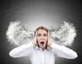 Angry screaming woman Royalty Free Stock Photo