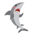 Angry Shark animal cartoon character vector illustration Royalty Free Stock Photo