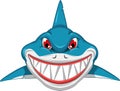 Angry shark cartoon Royalty Free Stock Photo