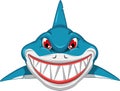 Angry shark cartoon