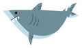 An angry shark looking out for its prey underwater vector color drawing or illustration