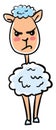 Angry sheep, illustration, vector Royalty Free Stock Photo