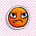 Angry smile emoji Royalty Free Stock Photo