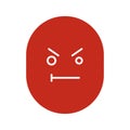 Angry smile glyph color icon