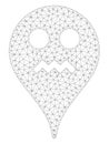 Angry Smiley Map Marker Polygonal Frame Vector Mesh Illustration Royalty Free Stock Photo