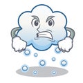 Angry snow cloud character cartoon