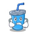 Angry soda drink character cartoon