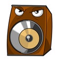 Angry Speaker vector illustration.