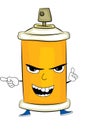 Angry spray can cartoon