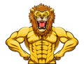 Angry strong lion mascot