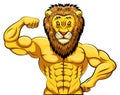 Angry strong lion mascot Royalty Free Stock Photo